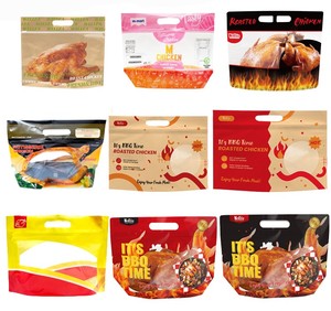 Bolsa de papel de pollo asado laminada OEM personalizada con ventana antivaho Sider Ziplock para bolsas de embalaje de pollo asado a la parrilla - Product Image 6