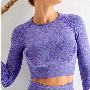 Barato 5 uds conjunto de Yoga sin costuras gimnasio ropa deportiva ropa de entrenamiento <span class=keywords><strong>mujer</strong></span> ropa de <span class=keywords><strong>Fitness</strong></span> conjunto de ropa activa - Product Image 2