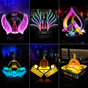 Exhibidor de Vino con Alas de Ángel Iluminadas de Wan Zhan, con Iluminación Colorida para Bar - Product Image 4
