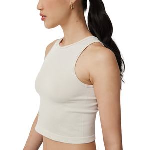 เสื้อครอปแขนกุดผ้าฝ้ายถัก 100% สำหรับฤดูร้อน ขายส่ง รับผลิตแบรนด์ของคุณเอง แห้งเร็ว ระบายอากาศดี เป็นมิตรกับสิ่งแวดล้อม สไตล์ลำลอง พิมพ์ลายดิจิทัลด้านหน้า - Product Image 2