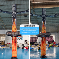 Mannequin publicitaire gonflable personnalisé pour restaurant BBQ, Sky Dancer, Tube Man, promotion extérieure, décoration de magasin, marionnette à vent