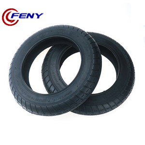 Pneus extérieurs durables noirs 10x2 <span class=keywords><strong>pouces</strong></span> pour trottinette électrique WanDa et <span class=keywords><strong>hoverboard</strong></span> auto-équilibré - Product Image 1