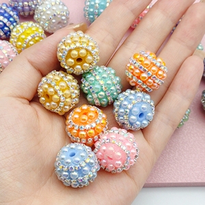 Perles en résine épaisses de haute qualité 51258 à rayures scintillantes et strass pour la fabrication de stylos, boules disco et bijoux - Product Image 4