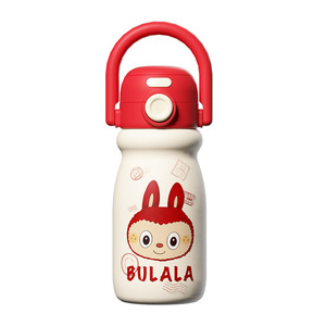 Botella de Agua Infantil Aislada de Dibujos Animados Labo, Acero Inoxidable 316, Dos Modos de Beber, Vaso con Asa de Transporte - Product Image 6