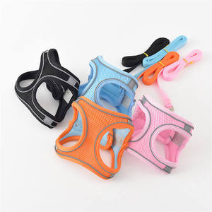 Harnais et laisse pour chien en maille respirante, réfléchissant et réglable, pour petits chiens - Product Image 2