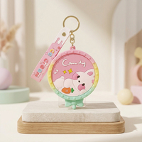 Porte-monnaie en silicone motif chat aux grands yeux avec logo personnalisé, sac bandoulière pour enfants motif citron, porte-clés, sac de rangement pour écouteurs et cartes