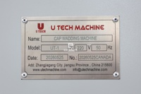 Machine automatique de pose de joints d'étanchéité pour bouchons à large ouverture de bouteilles en plastique et bidons en aluminium à double couche