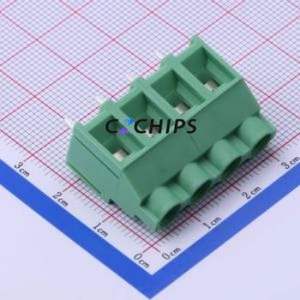 DB910-7.62-4P-GN-S Screw Terminal Block Through hole Component (THT),P=7.62mm Connector 1x4P 7.62mm Green Through Hole - Product Image 1