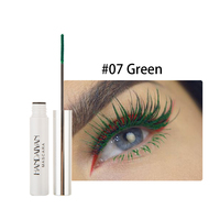 Mascara de 3 couleurs pour les yeux, cosmétique, résistant à l'eau, séchage rapide, recourbe et allonge les cils, bleu, vert, rouge, violet, noir, blanc