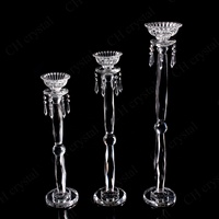 Vente en gros de porte-fleurs en cristal K9 pour décoration de mariage beau design en verre transparent moderne de haute qualité pour décoration de centre de table de mariage