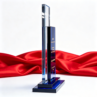 Prix personnalisé de gravure Trophée de cristal en forme de rectangle artisanal pour souvenir