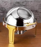 Réchaud de buffet en acier inoxydable de 6,8 L avec chauffage électrique ou au combustible 220-240V pour les banquets de mariage et la restauration