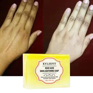 Lemon Turmeric Kojic Acid Skin Lightening Soap Hand Made Whitening Kojic Acid Soap For A Lighterning And Even Skin