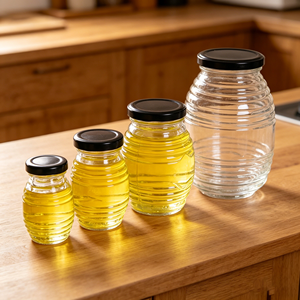 Frascos de Vidrio para Miel en Forma de Panal/Celda de Abeja de Diferentes Tamaños, Producción de Fábrica, Venta al Por Mayor - Product Image 2