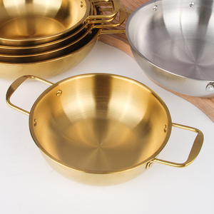 Factory Wholesale Stainless Steel Induction <strong>Paella</strong> <strong>Pans</strong> Korea Style Seafood Frying <strong>Pan</strong> Kitchen Cookware Soup Stock Pots Cooking - Product Image 6