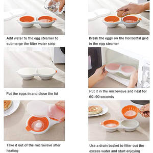 Ensemble de 3 moules en silicone antiadhésifs pour cuisson, pochage, micro-ondes, égouttoir, bol, cuiseur vapeur, bouilloire - Product Image 6