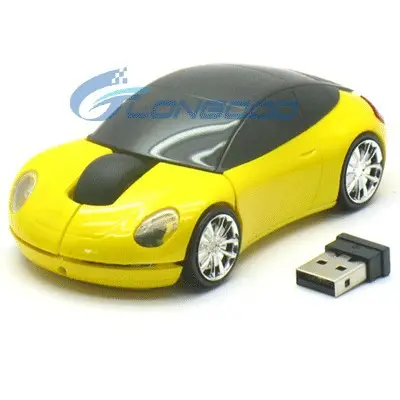 ماوس بصري USB 2021G لاسلكي 1600G 3D على شكل سيارة 2.4 ديسيبل متوحد الخواص