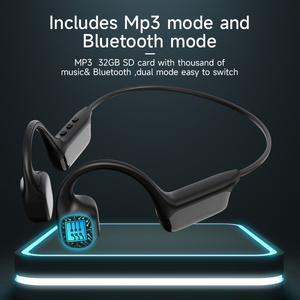 S10 हड्डी चालकता हेडफ़ोन IPx8 वाटरप्रूफ स्विमिंग हेडफ़ोन, mp3 मोड 32 जीबी मेमोरी डम्स इयरफ़ोन - Product Image 4