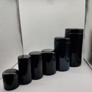 Wholesale 500ml 1L <strong>Large</strong> Packaging Wide Mouth Black UV Violet Glass Storage Container <strong>Jar</strong> With Screw Top Lid - Product Image 1