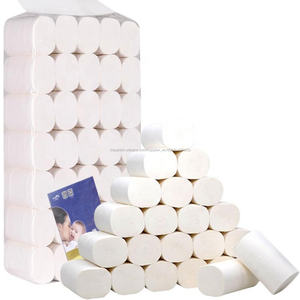 Blanco virgen suave baño tejido de baño de impresión de papel OEM 1 2 capas de papel higiénico - Product Image 1