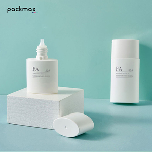 Factory stock 30ml primer <b>squeeze</b> tube and 50ml sunscreen <b>bottle</b> with white screw cap, travel portable - Product Image 4
