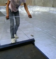 Feutre de toiture Membrane étanche en bitume modifié auto-adhésif de 2mm avec feuille d'aluminium