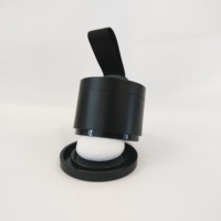 10g 4g en plastique vide cosmétique cheveux ombre délié poudre étui lâche puissance pot conteneurs avec bouffée noir mat