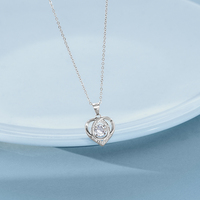 Collier délicat en argent sterling 925, pendentif en cristal zircon cubique pour toujours, cadeau d'amour