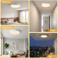 Plafonnier Rond Dimmable à Prix Abordable, Couleurs Variables, PC 32W 48W, Montage en Surface, Idéal Hôtels