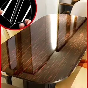 Vinilo de poliéster de Color transparente antiarañazos a prueba de aceite 2Mil alto brillo muebles cocina película protectora impermeable en 60 "* 100 pies