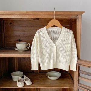 Engenepapa <span class=keywords><strong>giacca</strong></span> estiva da ragazza protezione solare Top <span class=keywords><strong>camicia</strong></span> aria condizionata bambino cappotto a maglia a maniche lunghe abiti sottili per neonati - Product Image 2