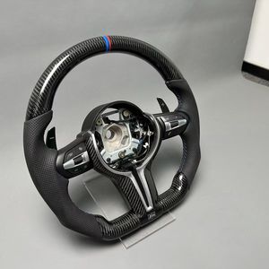Venta caliente para <span class=keywords><strong>BMW</strong></span> Serie 3 F10 F30 F90 F01 F12 M3 M6 E90 Z4 <span class=keywords><strong>X1</strong></span> X6 Volante de coche de cuero perforado de fibra de carbono para M4 - Product Image 4