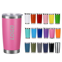 Vente en gros de gobelets isothermes en acier inoxydable de 20 oz avec couvercle, en acier inoxydable 304 à double paroi, isolés sous vide, pour le voyage et le café
