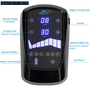 Chuyên nghiệp có thể sạc lại thể thao phục hồi massage khởi động 8 buồng không khí nén chân Massager cho vận động viên giảm đau - Product Image 3