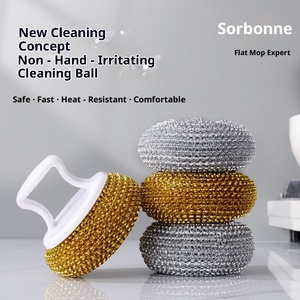 Brosse à pot en acier inoxydable antiadhésive détachable et lavable Sobam avec manche en plastique pour le nettoyage de la cuisine domestique Modèle LC22 - Product Image 6