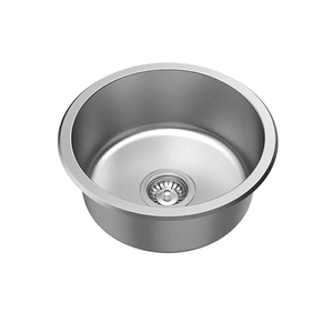 Fregadero de Cocina de Barra Impermeable de Una Sola Cubeta, Diseño Curvo Liso y Completo, Troquelado Profundo, Personalizado, de Montaje Inferior - Product Image 6