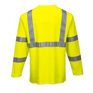 PORTWEST - FR96YERM Fire resistant high visibility long sleeve yellow T-<b>shirt</b> - EAN 5036108296125 <b>FLAME</b> RESISTANT WORKWEAR - Product Image 2