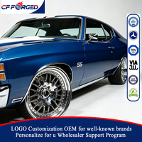 Jantes forgées concaves en deux parties, chromées argentées, 18 pouces, 5x120.65, à lèvres polies, pour Chevrolet Chevelle SS