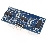 Modul Sensor Ultrasonik HC-SR04 HCSR04 Berkualitas Tinggi dengan Pemasangan SMD Output Digital 40KHz untuk DC 3.3-5V