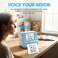 Penjualan Terlaris Q16 AI Smart Voice Mini Thermal Printer Perangkat Pencetak Saku Portabel dengan Baterai Terpasang untuk Anak-anak