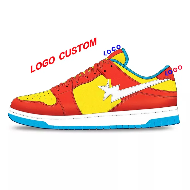 Custom Men Shoes Manufacturer High Low Cut Free Design Custom Logo Sneakers Walking Style Men's Skateboard Shoes