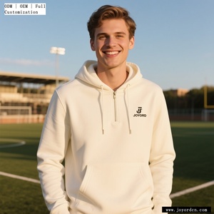 الأكثر مبيعًا سويت شيرت مريح بسحاب ربع ربع خفيف الوزن عصري جميع المناسبات بلوفر أبيض سويتشيرت للرجال بسحاب - Product Image 3