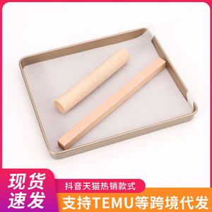 Rectangular Baking Tray Non Stick Gold 12x16 Inch Oven Safe Dishwasher Safe For Home Kitchen Baking Tools - Product Image 5