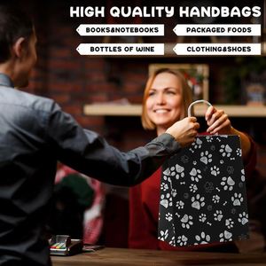 Bolsas de Papel Kraft Personalizadas con Estampado de Huellas de Perro, Bolsas de Papel con Asas, Bolsas de Regalo para Mascotas - Product Image 6