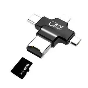 Prezzo di fabbrica 4 in 1 Adattatore di Scheda SD Card Reader con Micro USB di Tipo C Connettore USB per il iPhone