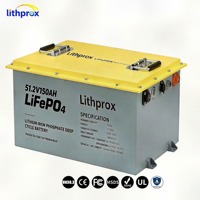 Batterie LiFePO4 à décharge profonde pour VR 51.2V 150AH Grade A, pour camping-car, 6000 cycles, BMS intelligent RS485, borne M8, CE RoHS IP67, OEM ODM