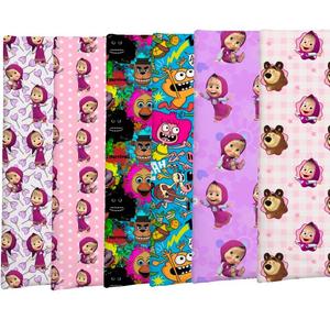 Tela de Algodón 100% con Estampado Digital Personalizado de Dibujos Animados de Niñas y Osos, Popular en Tiendas de Fábrica, para Prendas de Vestir - Product Image 1
