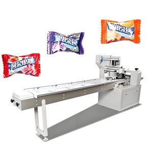 Machine d'emballage horizontale automatique pour petits bonbons, mini-ensacheuse de confiseries de type oreiller, haute vitesse - Product Image 1