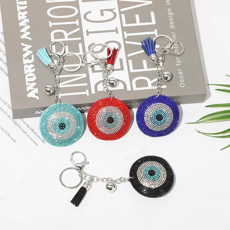 Wholesale Evil Eye Keychain Blue Sparkling