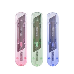Deli Craft Knife 2079-C Color Mixing <b>Plastic</b> Student Safety Knife For Paper Cutting Art Projects - Product Image 1